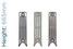 CA-RA4665-TH - Carron Rathmell 4 Column Cast Iron Radiator H665 x W853mm CA-RA4665-TH - Carron Rathmell 4 Column Cast Iron Radiator H665 x W853mm